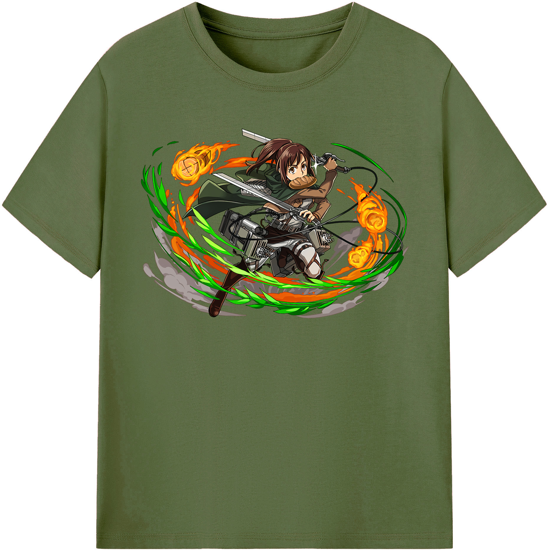 （画像用） 進撃の巨人 サシャ·ブラウス Attack on Titan Sasha Blaus 綿100％半袖Tシャツ（フロントプリント）